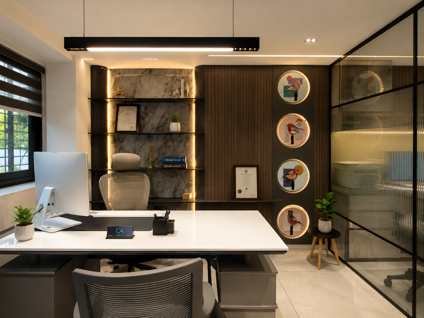 Office Interiors Workspace Backdrop